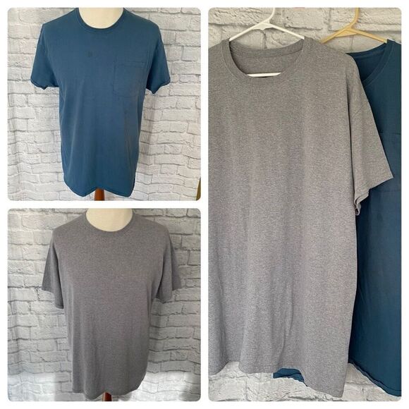 Hanes/fruit of the loom cotton blend short sleeve Crewneck t-shirt bundle - Picture 1 of 13